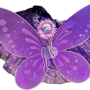 Purple fairy wings skirt and headband